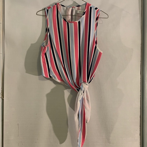 Anthropologie striped top with tie - Picture 2 of 4
